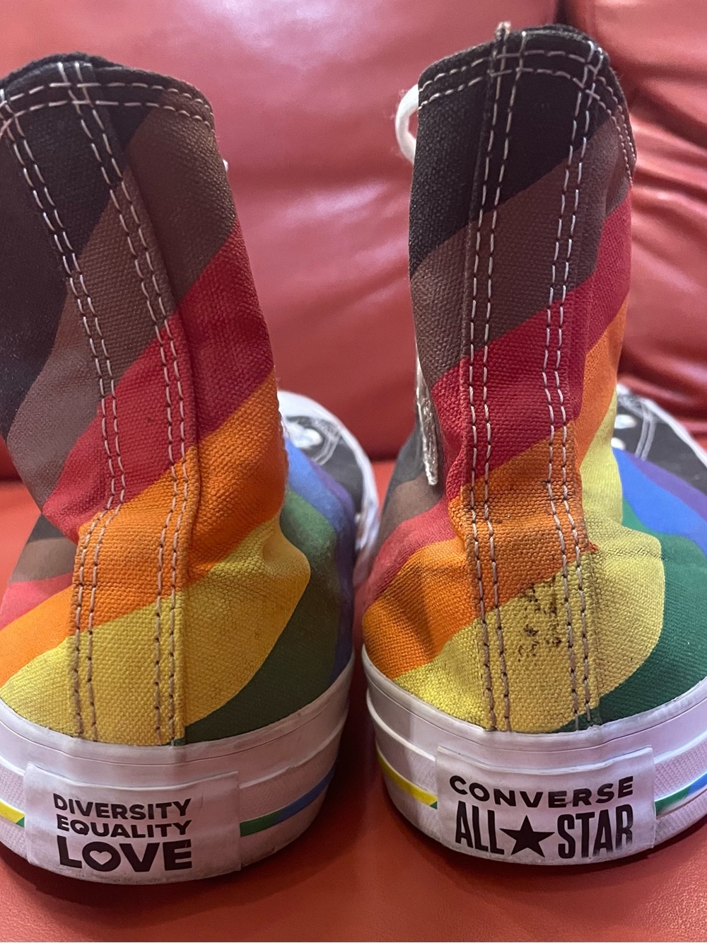 Converse Rainbow High Top Sneakers - Multicolor - Picture 4 of 8